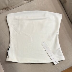 White Strapless Top